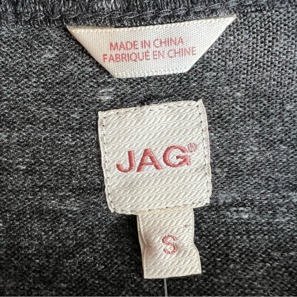 NWT Jag Poppy Tunic Soft Heathered Grey Long Sleeve Wrap Dress, Size Small - Picture 8 of 9